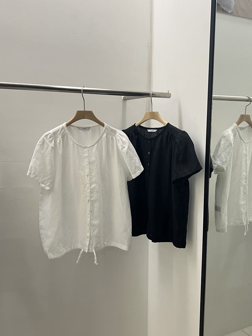 REGULARLY/PLACOR韓國東大門代購女士新品休閑襯衫蕾絲衫蕾絲亞麻REGULARLY/PLACOR襯衫/蕾絲衫