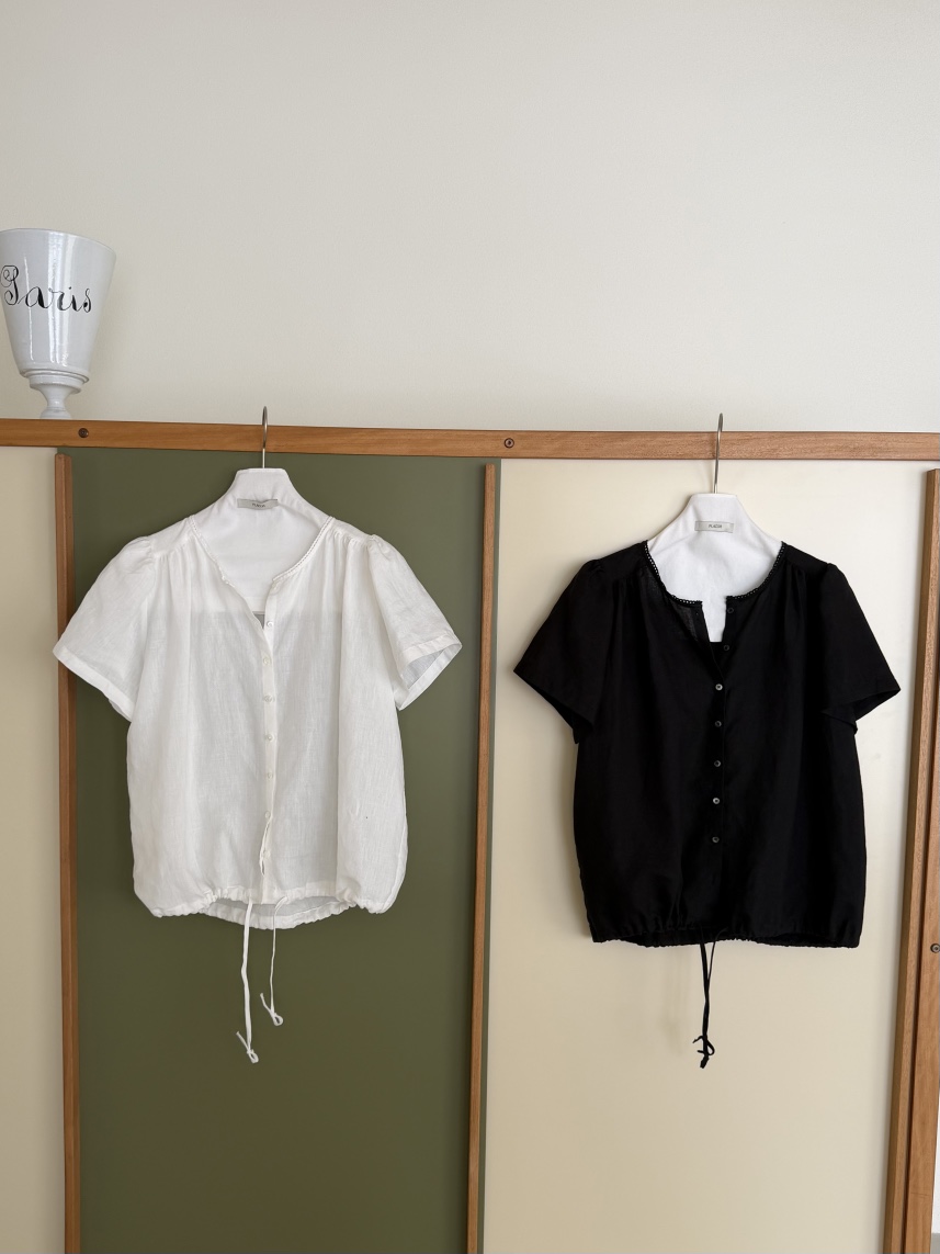 REGULARLY/PLACOR韓國東大門代購女士新品休閑襯衫蕾絲衫蕾絲亞麻REGULARLY/PLACOR襯衫/蕾絲衫