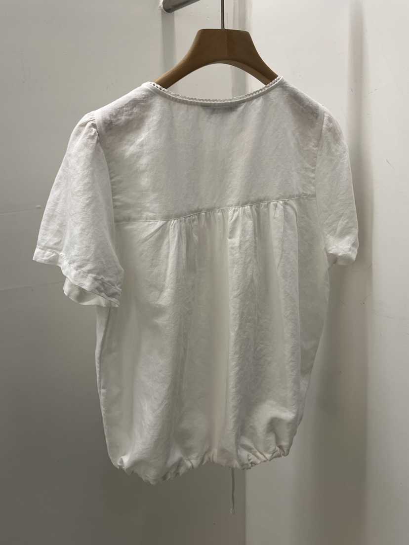 REGULARLY/PLACOR韓國東大門代購女士新品休閑襯衫蕾絲衫蕾絲亞麻REGULARLY/PLACOR襯衫/蕾絲衫