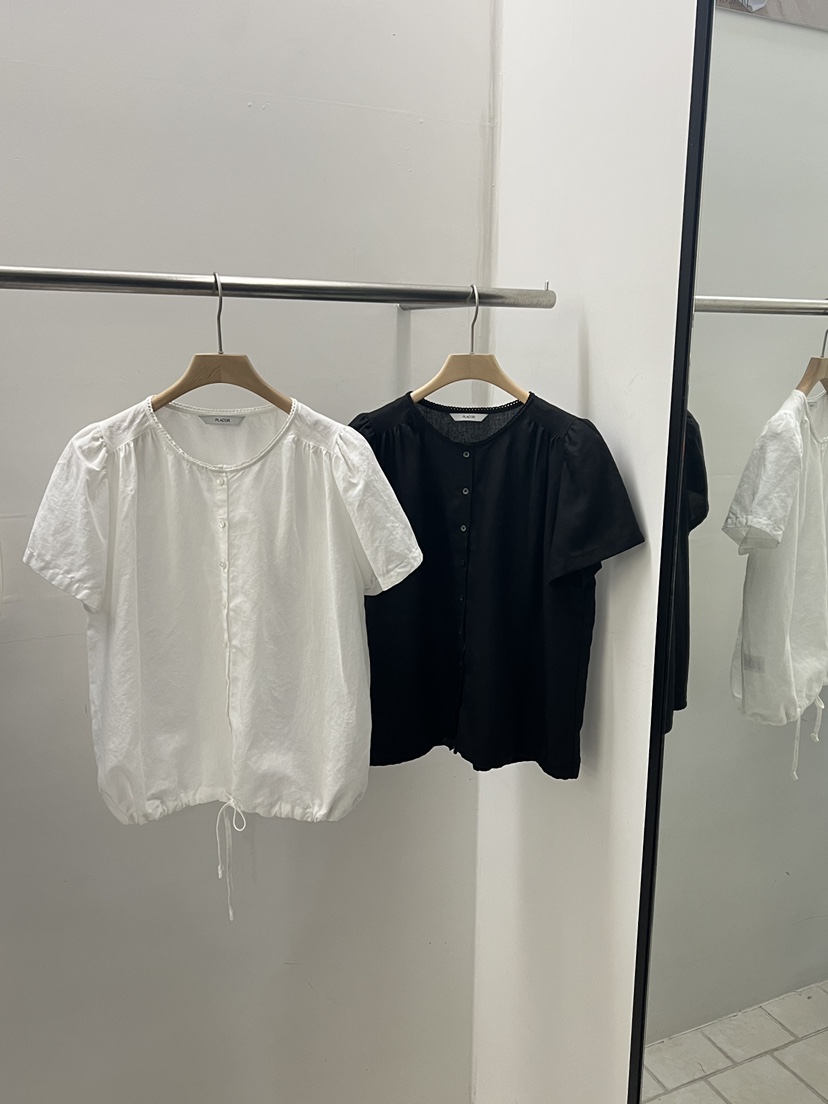 REGULARLY/PLACOR韓國東大門代購女士新品休閑襯衫蕾絲衫蕾絲亞麻REGULARLY/PLACOR襯衫/蕾絲衫