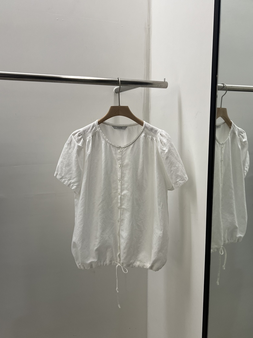 REGULARLY/PLACOR韓國東大門代購女士新品休閑襯衫蕾絲衫蕾絲亞麻REGULARLY/PLACOR襯衫/蕾絲衫圖色1