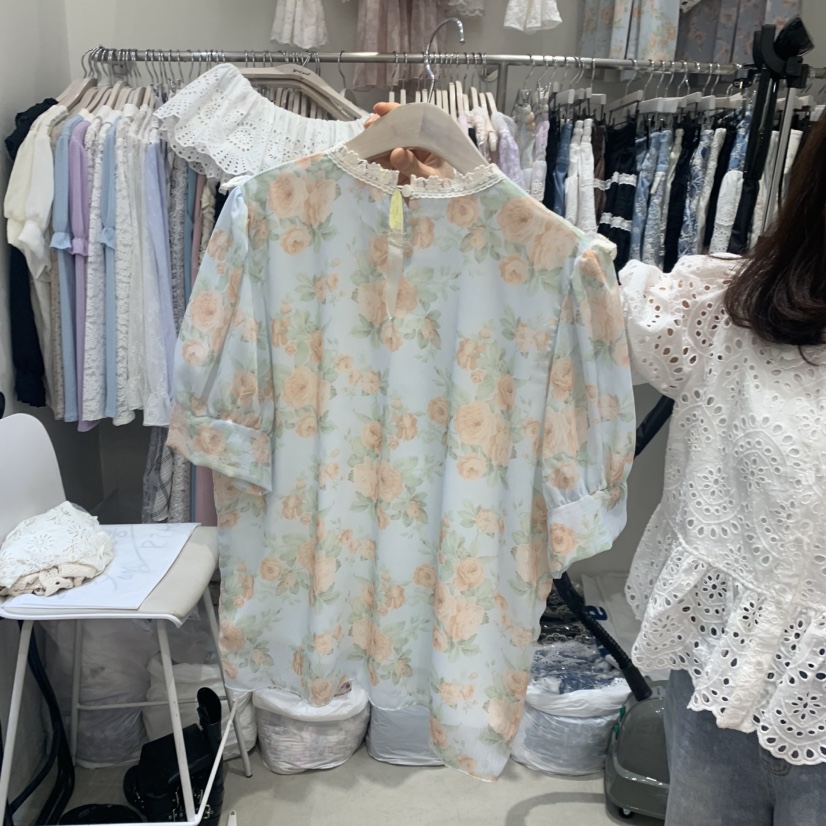 YARD韓國代購女裝新品休閑推薦26春夏職業時尚襯衫蕾絲衫YARD襯衫/蕾絲衫