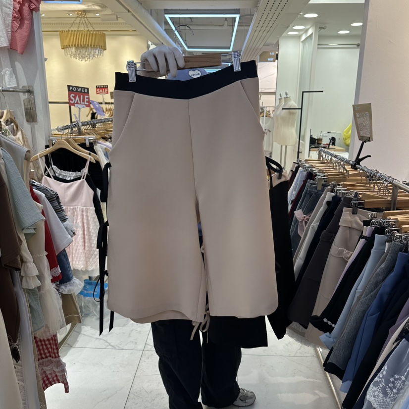 PAPA韓國東大門代購女士新款熱賣26春夏推薦職業26夏季短褲Papaine/HALMADE短褲圖色2