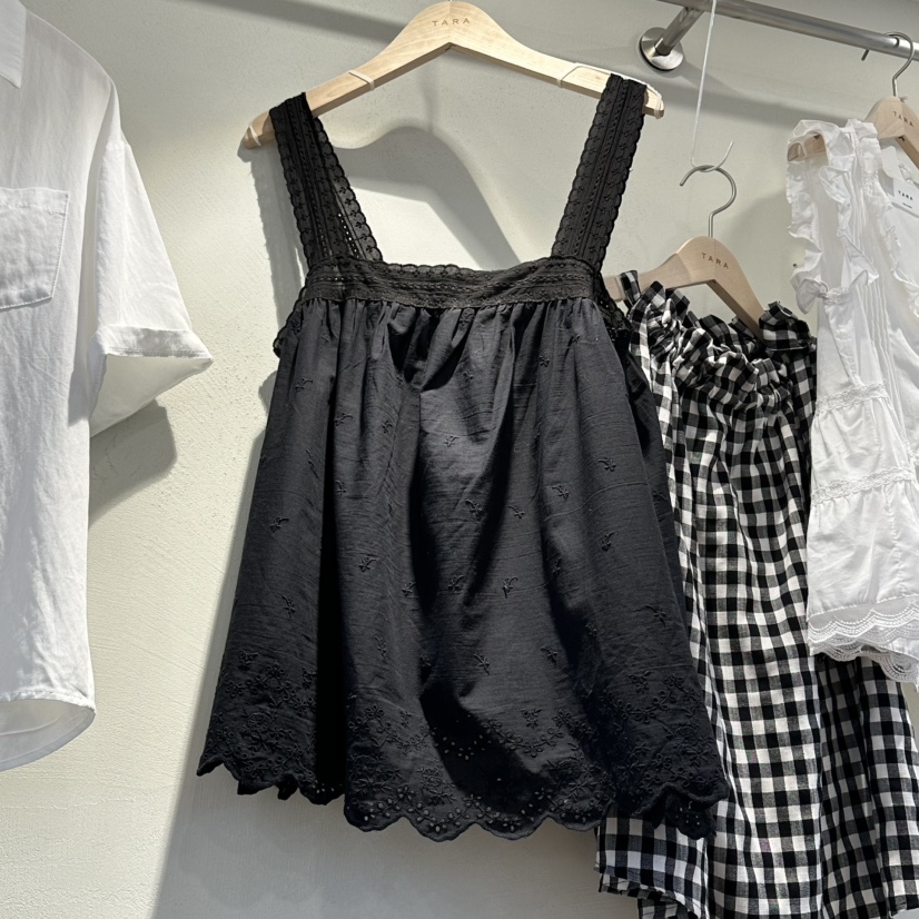 TARA韓國直郵女士新品26夏季時尚推薦休閑吊帶背心蕾絲無袖TARA吊帶/背心圖色2