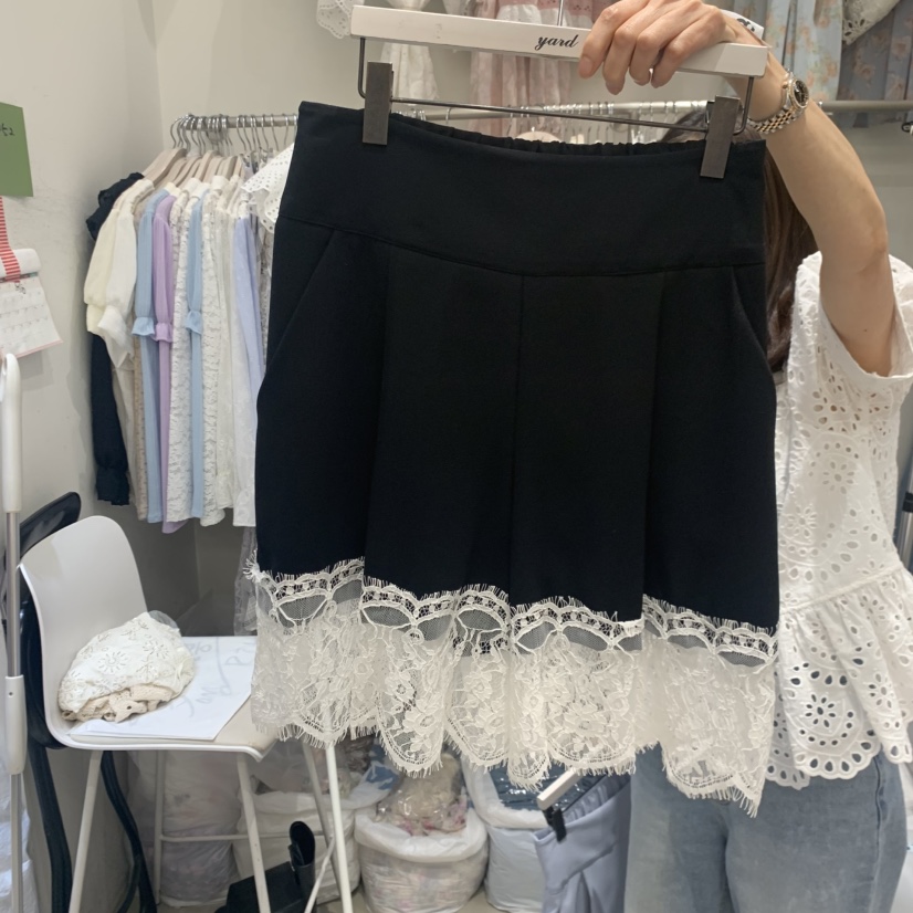 YARD韓國直郵女裝新品休閑推薦時尚熱賣職業人氣短褲蕾絲YARD短褲圖色2