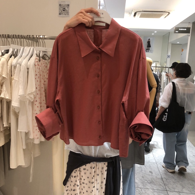 VENIR-a韓國代購女士新品休閑26春夏推薦人氣襯衫蕾絲衫VENIR-a襯衫/蕾絲衫圖色1