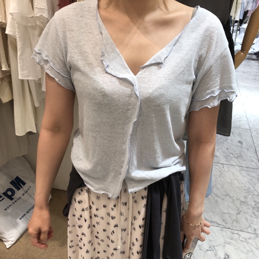 VENIR-a韓國直郵女裝新品26春夏人氣休閑職業推薦時尚T恤VENIR-aT恤圖色2