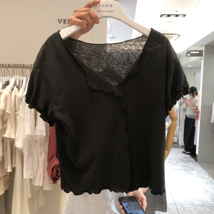 VENIR-a韓國直郵女裝新品26春夏人氣休閑職業推薦時尚T恤VENIR-aT恤圖色4