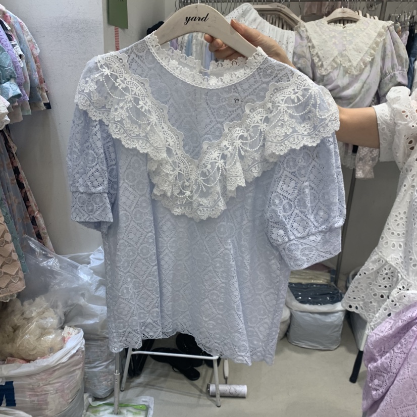 YARD韓國東大門直郵女士新品推薦人氣26夏季職業襯衫蕾絲衫YARD襯衫/蕾絲衫圖色1