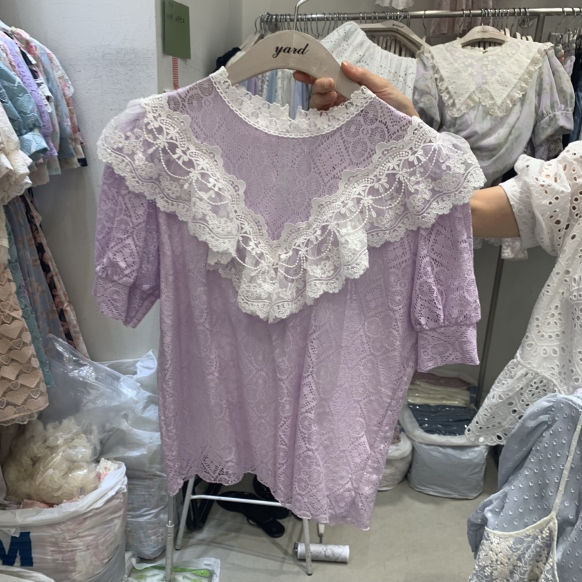 YARD韓國東大門直郵女士新品推薦人氣26夏季職業襯衫蕾絲衫YARD襯衫/蕾絲衫圖色2