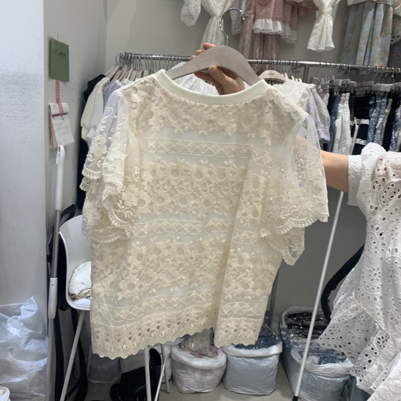 YARD韓國直郵實拍女士新品時尚休閑26夏季26春夏襯衫蕾絲衫YARD襯衫/蕾絲衫