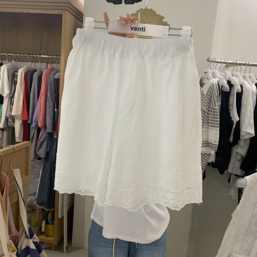 VENTI韓國直郵女士新品26夏季熱賣26春夏推薦休閑短褲蕾絲VENTI短褲圖色1
