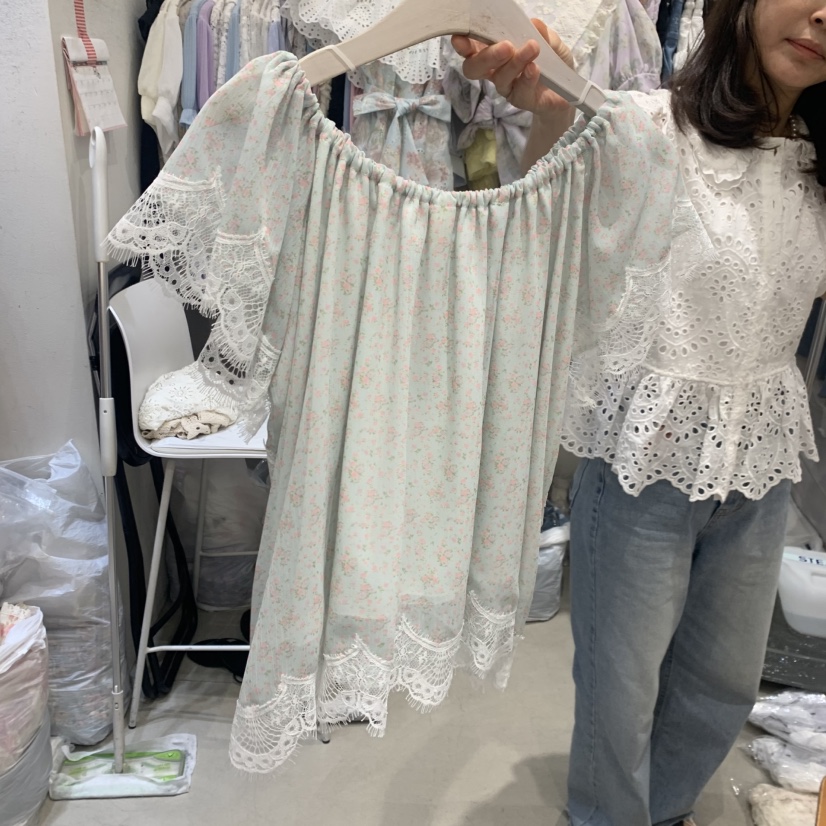 YARD韓國東大門代購女士新品人氣時尚熱賣休閑襯衫蕾絲衫YARD襯衫/蕾絲衫