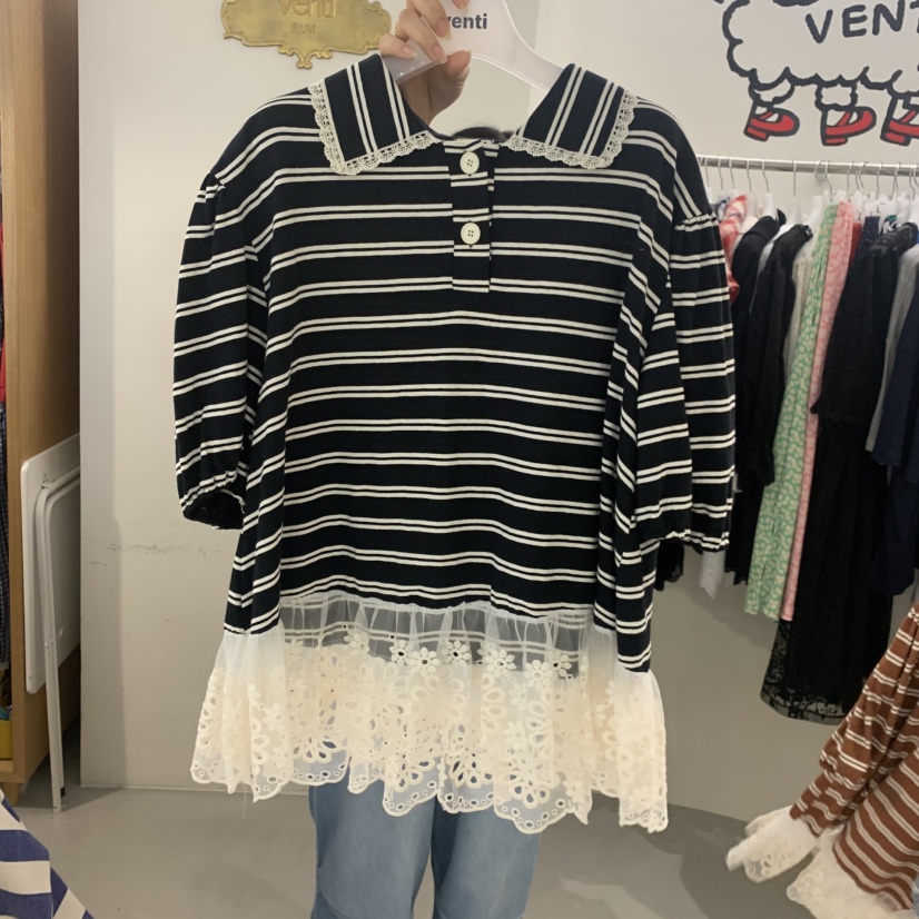 VENTI韓國直郵實拍女士新品26夏季休閑職業26春夏時尚T恤MVENTIT恤圖色2