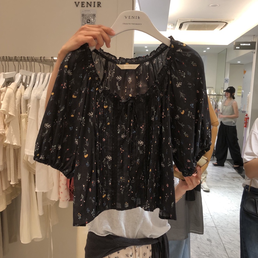 VENIR-a韓國直郵女士新品人氣時尚26春夏職業襯衫蕾絲衫VENIR-a襯衫/蕾絲衫圖色1