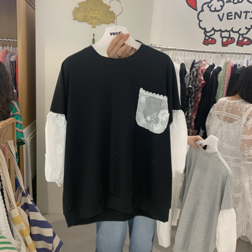 VENTI韓國代購女士新款人氣推薦職業時尚熱賣休閑T恤運動VENTIT恤圖色2