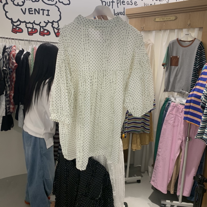 VENTI東大門實拍韓國女裝新品休閑職業熱賣推薦襯衫蕾絲衫VENTI襯衫/蕾絲衫