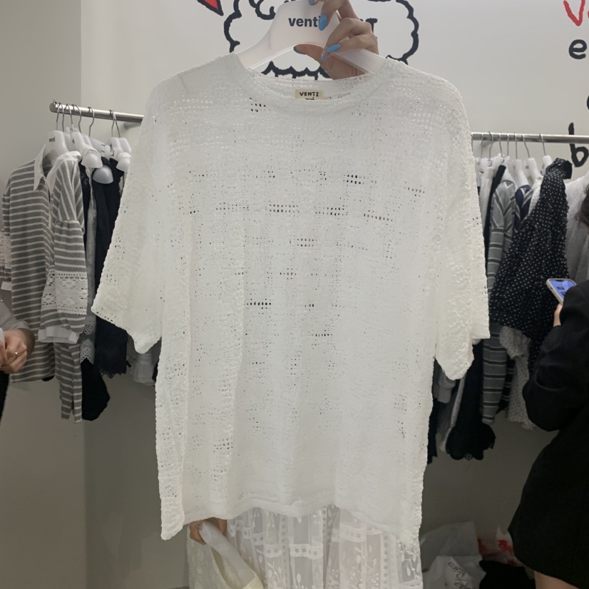 VENTI韓國代購女士新款26春夏26夏季人氣職業推薦襯衫蕾絲衫VENTI襯衫/蕾絲衫圖色1