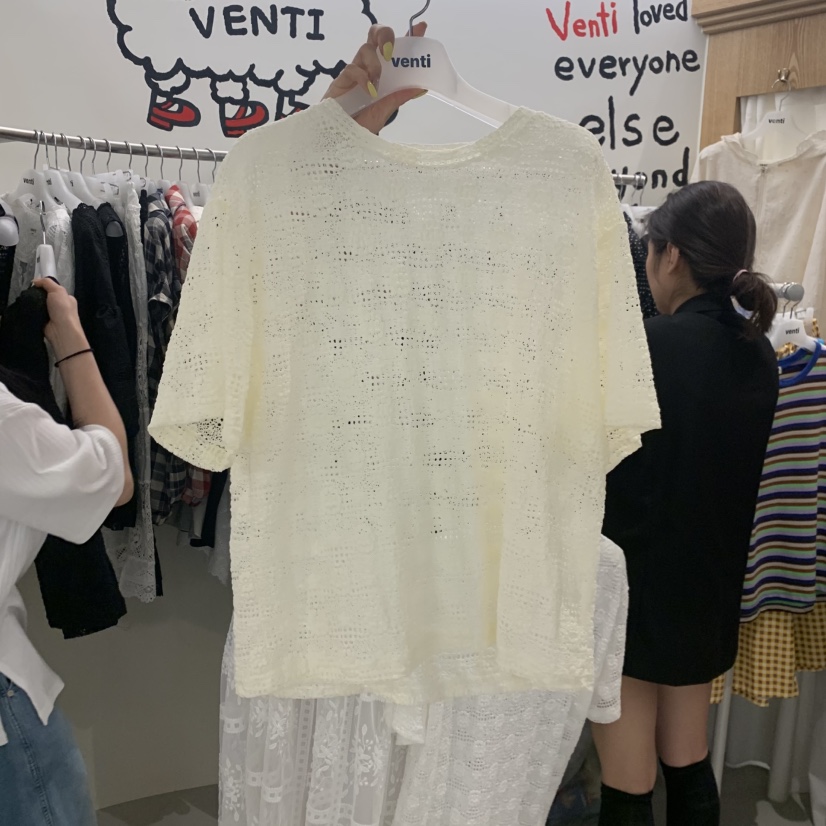 VENTI韓國代購女士新款26春夏26夏季人氣職業推薦襯衫蕾絲衫VENTI襯衫/蕾絲衫圖色3
