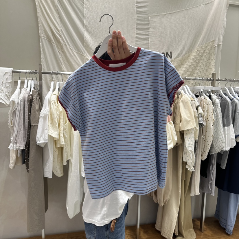 AFTERNOON韓國東大門直郵女裝新品26春夏26夏季推薦職業T恤AFTERNOONT恤圖色2