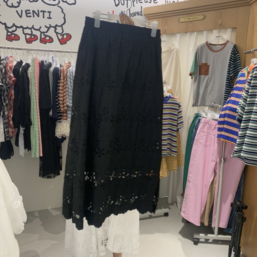 VENTI韓國直郵女裝新品時尚熱賣推薦職業人氣26春夏長裙蕾絲VENTI長裙圖色2