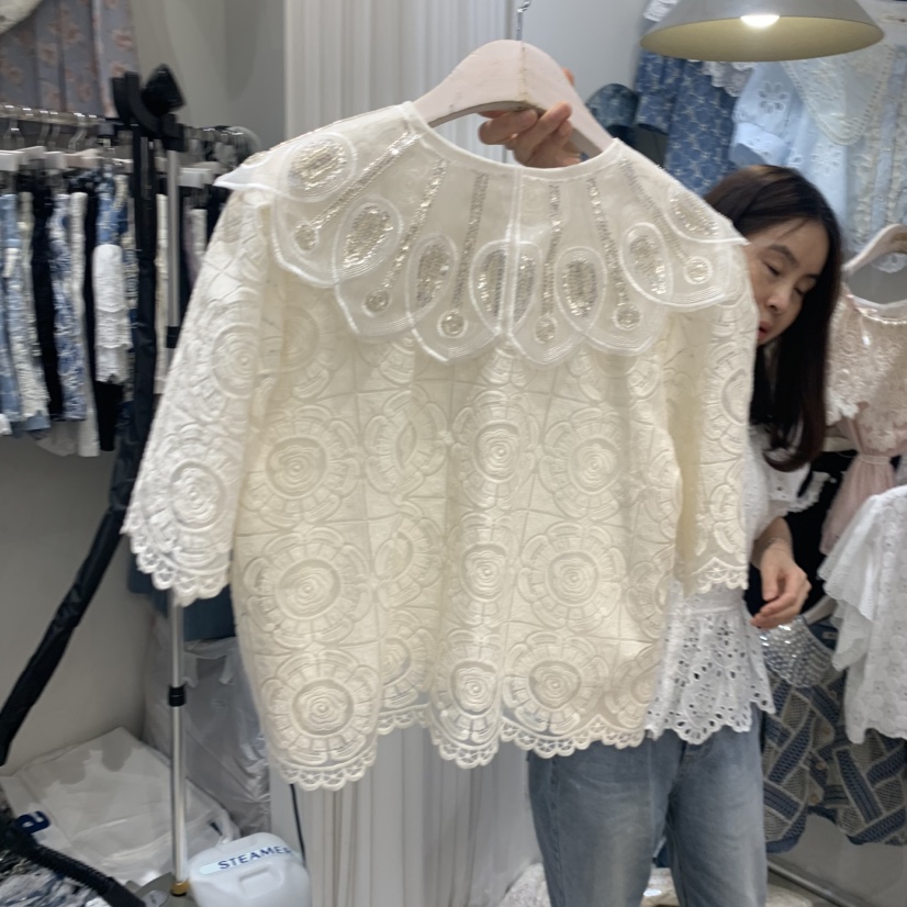 YARD韓國代購女士新款推薦休閑人氣26夏季時尚襯衫蕾絲衫YARD襯衫/蕾絲衫