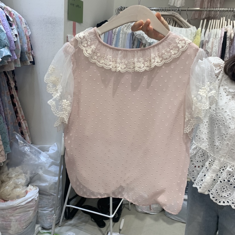 YARD東大門實拍韓國女士新品休閑26夏季熱賣推薦襯衫蕾絲衫YARD襯衫/蕾絲衫