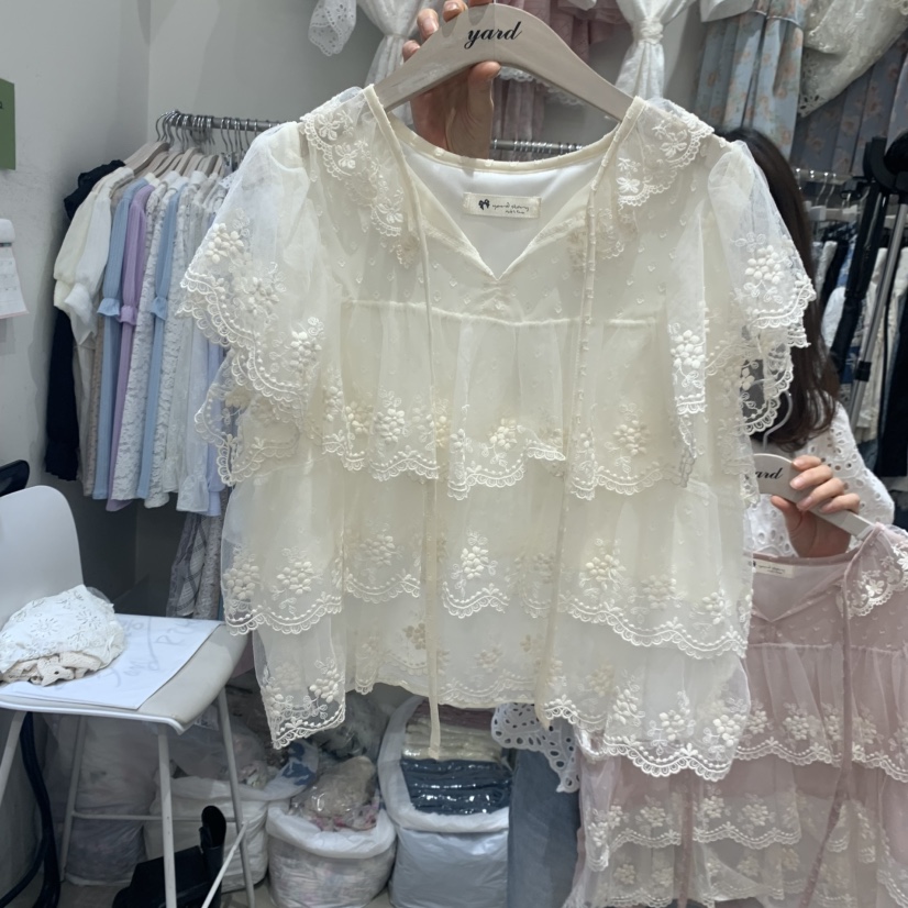 YARD東大門實拍韓國女士新品休閑26夏季熱賣推薦襯衫蕾絲衫YARD襯衫/蕾絲衫圖色2