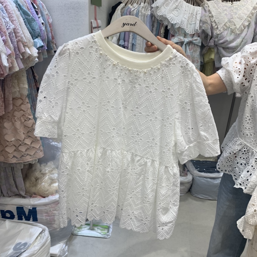 YARD韓國東大門代購女裝新品職業時尚26夏季人氣襯衫蕾絲衫YARD襯衫/蕾絲衫圖色2