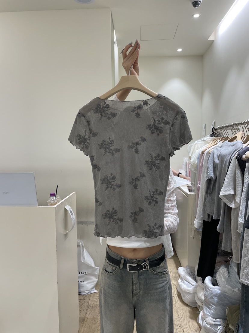 FLOWER-L韓國直郵女裝新品26夏季時尚推薦休閑人氣職業T恤FLOWER-LT恤