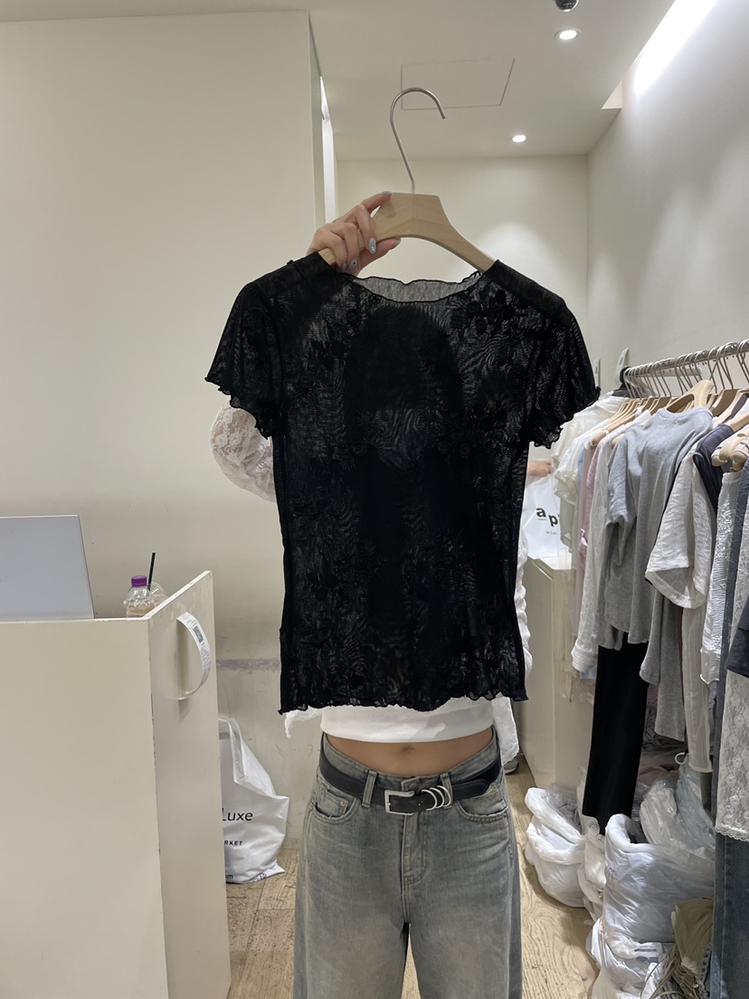FLOWER-L韓國直郵女裝新品26夏季時尚推薦休閑人氣職業T恤FLOWER-LT恤圖色2