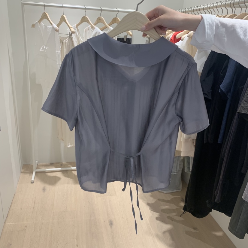 LIFFEY韓國直郵女士新款職業熱賣人氣休閑襯衫蕾絲衫褶裥LIFFEY襯衫/蕾絲衫