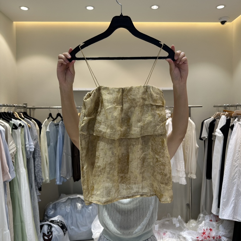HER/PLAYLIST東大門實拍韓國女士新款時尚職業吊帶背心復古HER/PLAYLIST吊帶/背心圖色1