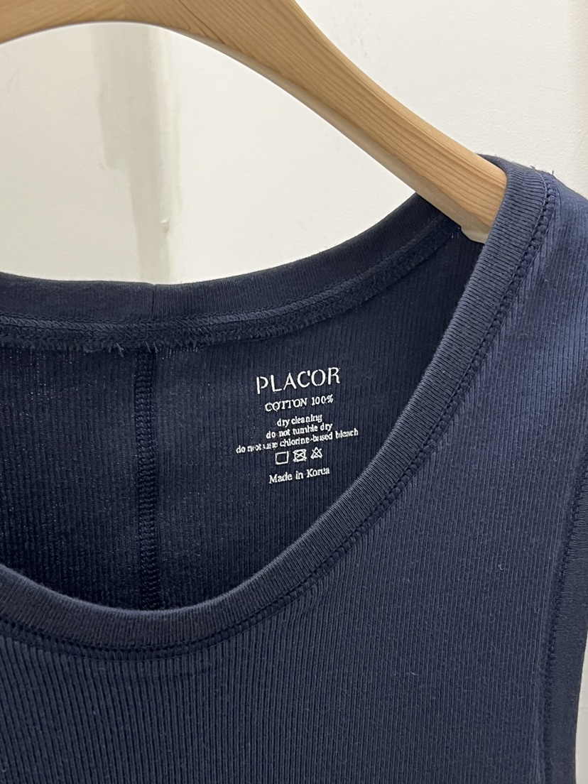 REGULARLY/PLACOR韓國代購女士新品熱賣吊帶背心棉質羅紋REGULARLY/PLACOR吊帶/背心