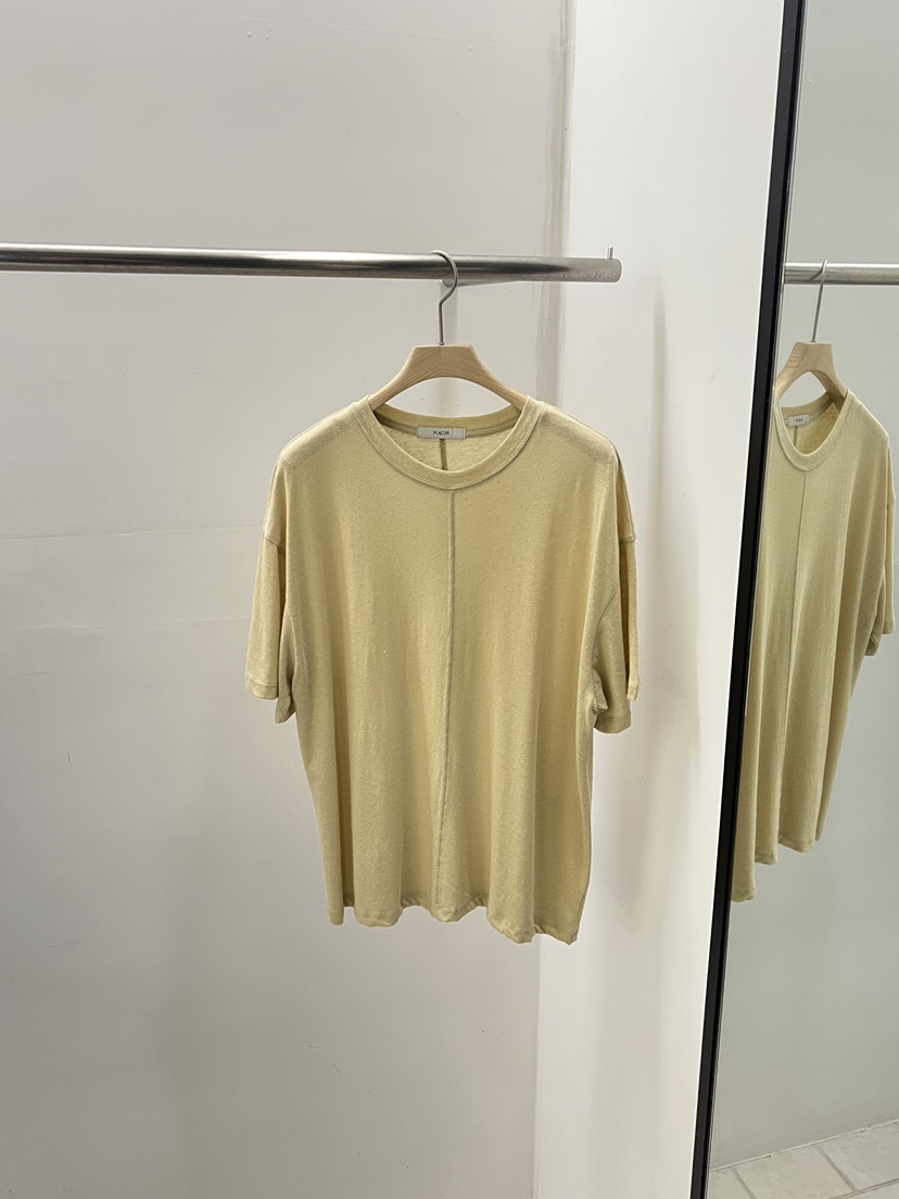 REGULARLY/PLACOR韓國直郵女士新品熱賣26夏季T恤亞麻布REGULARLY/PLACORT恤