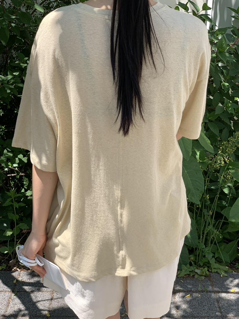 REGULARLY/PLACOR韓國直郵女士新品熱賣26夏季T恤亞麻布REGULARLY/PLACORT恤