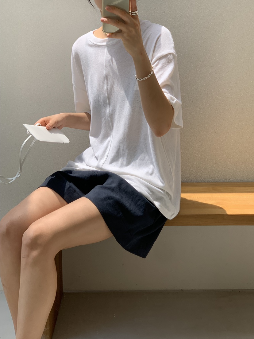 REGULARLY/PLACOR韓國直郵女士新品熱賣26夏季T恤亞麻布REGULARLY/PLACORT恤