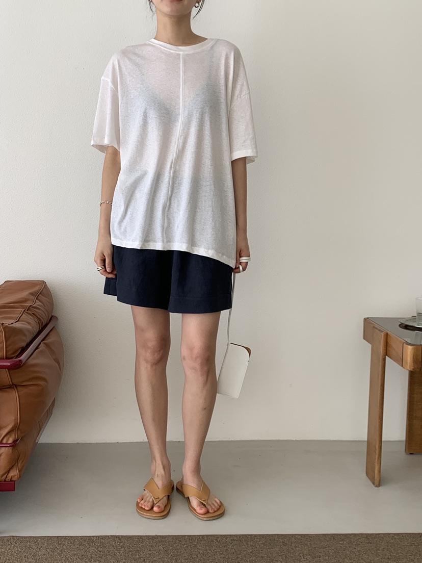 REGULARLY/PLACOR韓國直郵女士新品熱賣26夏季T恤亞麻布REGULARLY/PLACORT恤