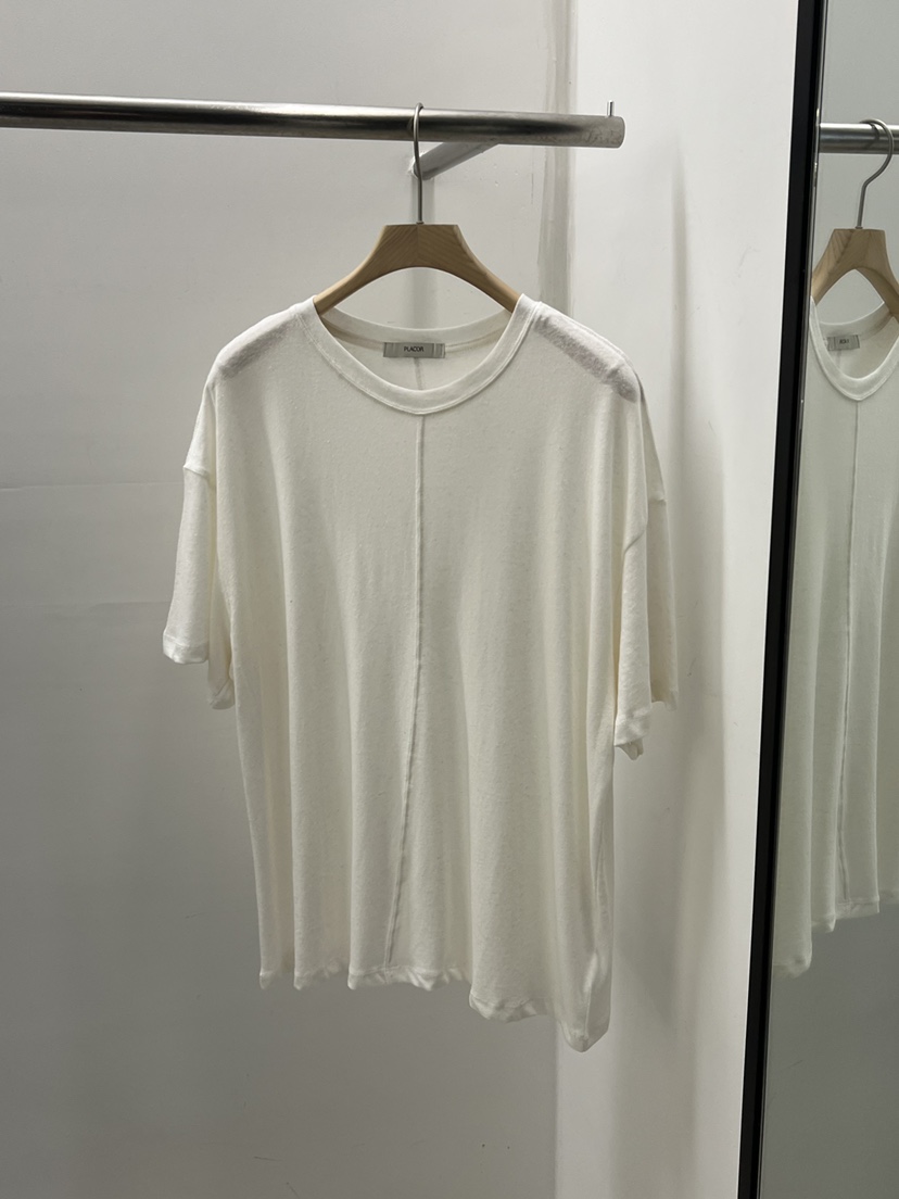 REGULARLY/PLACOR韓國直郵女士新品熱賣26夏季T恤亞麻布REGULARLY/PLACORT恤圖色2