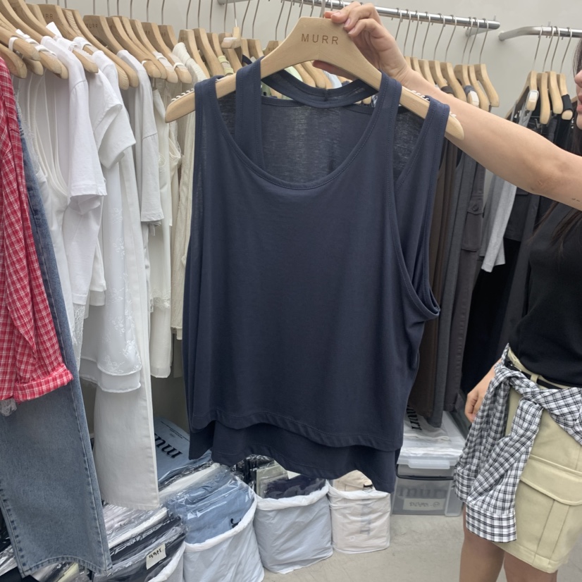 MURR東大門實拍韓國女士新品熱賣26夏季26春夏吊帶背心無袖MURR吊帶/背心圖色3