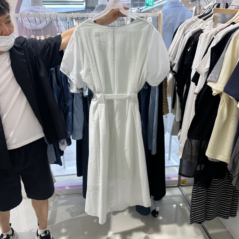 JH.STUDIO-Q韓國直郵女裝新款休閑熱賣26夏季連衣裙系帶腰帶JH.STUDIO-Q連衣裙