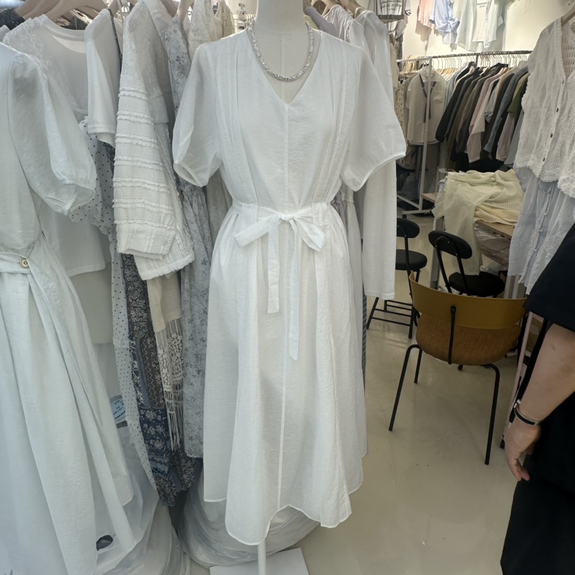 JH.STUDIO-Q韓國直郵女裝新款休閑熱賣26夏季連衣裙系帶腰帶JH.STUDIO-Q連衣裙圖色1