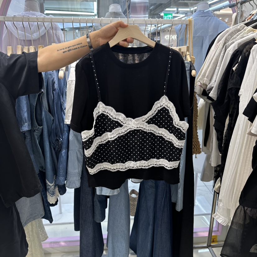 JH.STUDIO-Q韓國直郵實拍女裝新品26夏季熱賣T恤假兩件JH.STUDIO-QT恤圖色2