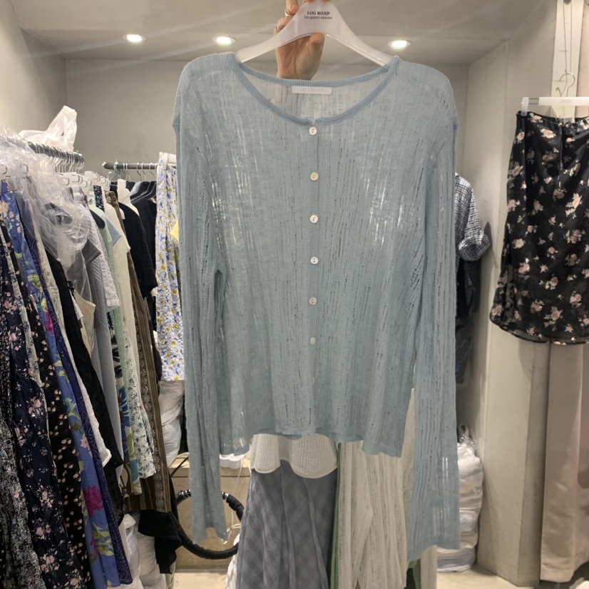 LOGROAD韓國代購女士新品26夏季推薦休閑26春夏時尚熱賣開衫LOG ROAD開衫圖色1