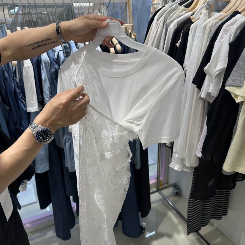 JH.STUDIO-Q韓國東大門直郵女士新款推薦套裝蕾絲花兩件套純棉JH.STUDIO-Q套裝