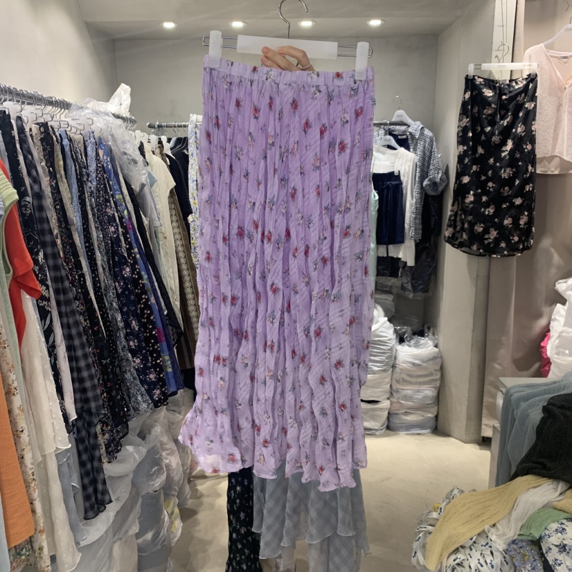 LOGROAD韓國代購女裝新品時尚人氣26夏季推薦休閑26春夏長裙SLOG ROAD長裙