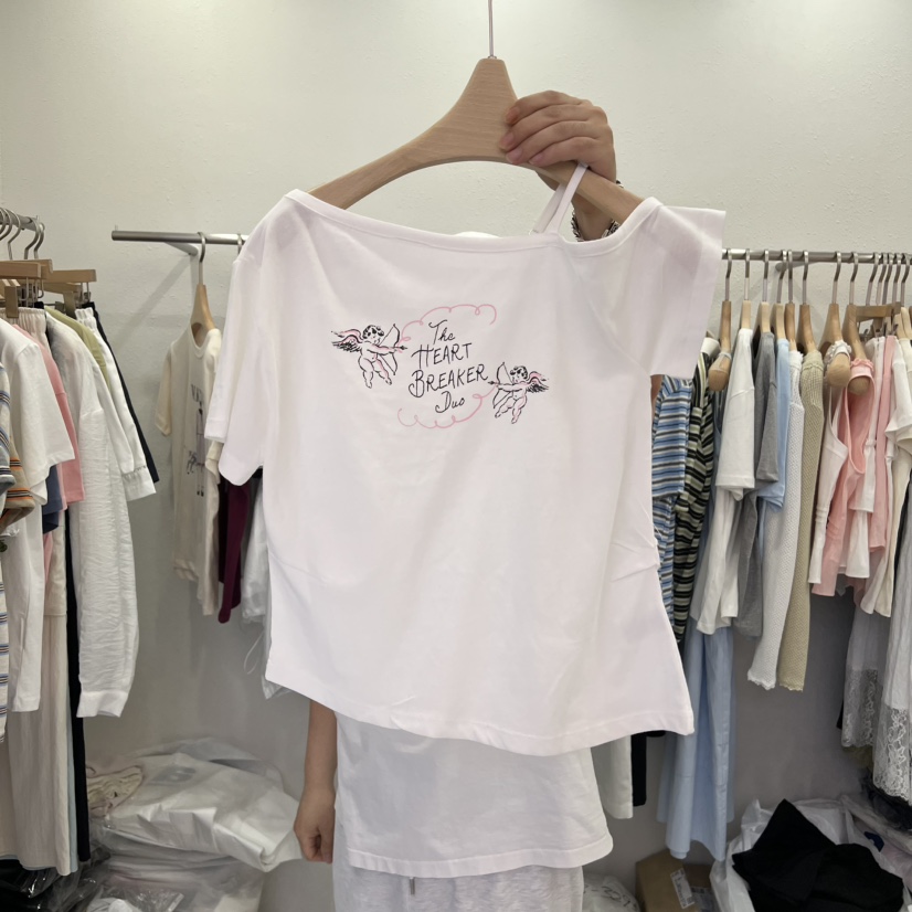 LELEN韓國東大門直郵女士新品26春夏熱賣職業推薦時尚T恤LELENT恤圖色1