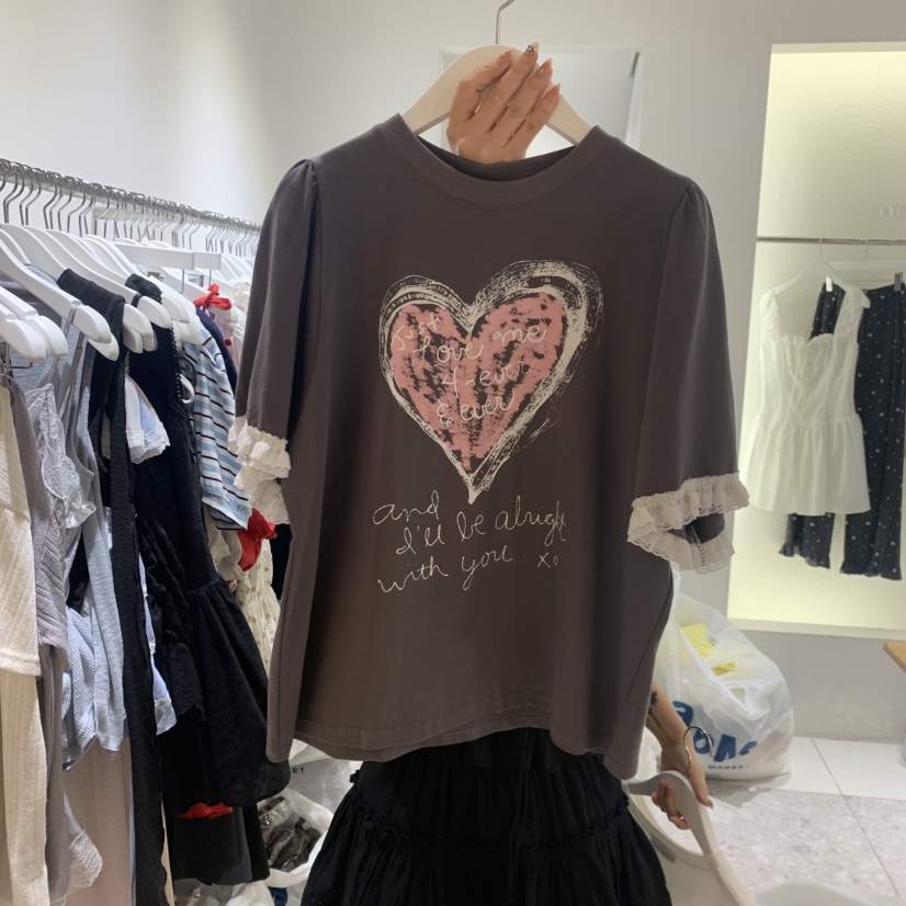 TYCHE韓國直郵實拍女裝新品26夏季職業時尚人氣26春夏T恤TYCHET恤圖色2