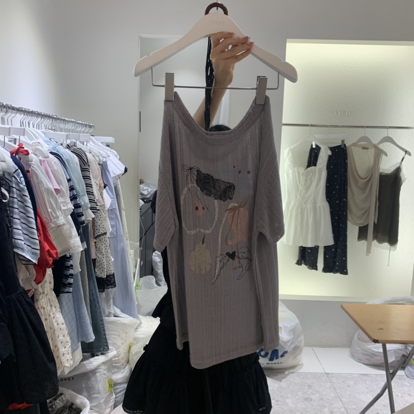 TYCHE韓國直郵實拍女裝新品推薦時尚熱賣人氣T恤不含腰帶TYCHET恤圖色3