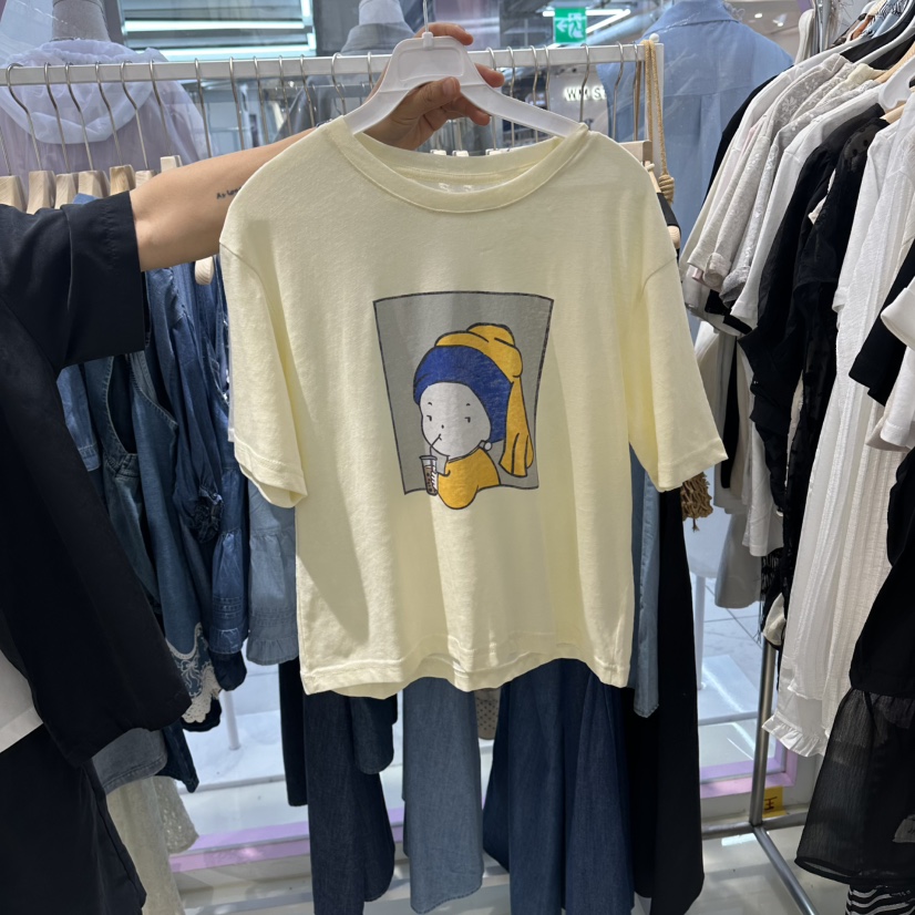 JH.STUDIO-Q韓國代購女士新款26夏季職業時尚人氣熱賣T恤JH.STUDIO-QT恤圖色2